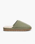 DANN COPR #001 Sage Green Plush-Lined Mule Slippers