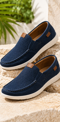 DANN COPR #007 Men's Premium Navy Blue Slip-On Loafers – Stylish Casual Summer Shoes